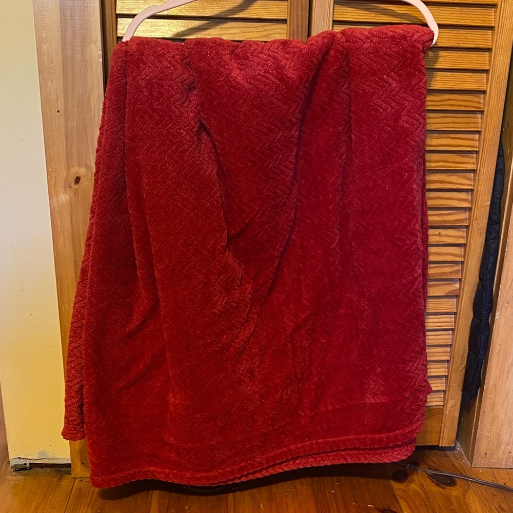 Plush Red Blanket